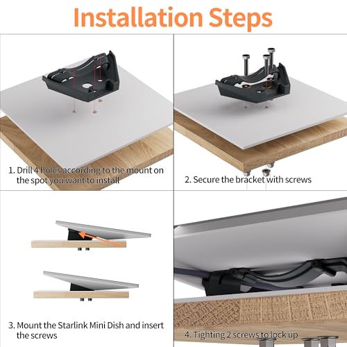 Starlink Mini Mount Mobility，Starlink Mini RV Mount for Roof Rack/Boat Mounting Kit Anti-Theft（Aluminum Made） - Thumbnail 6
