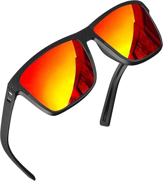 Image of grinderPUNCH Polarized Sunglasses for Men and Women Lightweight TR90 Frame UV400 Protection Square Sun Glasses