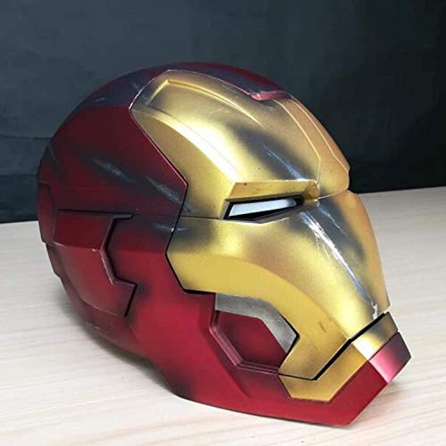 XDHN Maschera per Casco Elettronico Iron Man Interamente in Metallo, Marvel Avengers 4 Superhero Full Head Helmets Maschere Halloween Film Cosplay Edizione Deluxe, F/A, F/A