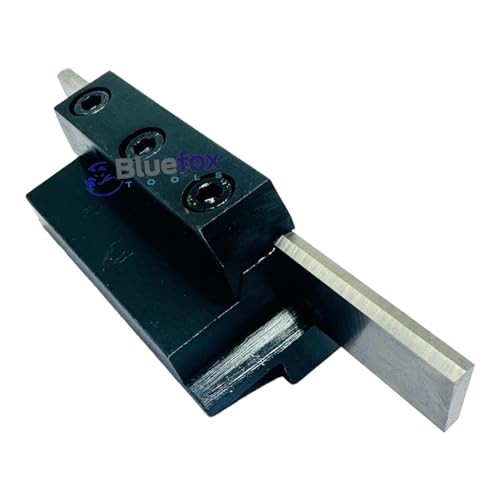 Image of Lathe Clamp Type - PARTING TOOL CUT OFF HOLDER 16 MM Shank With HSS Blade 3 /16 inch x 1 inch x6 inch | Steel Mechanical Product | Rust Free | Included Parting Blade, Power Tool Accessories