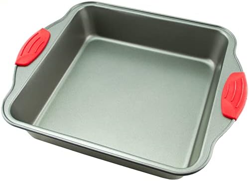 Boxiki Kitchen Non-Stick Steel 8x8 Square Baking Pan Durable, Convenient, and Premium Quality Non-Stick Baking Mold Bakeware.