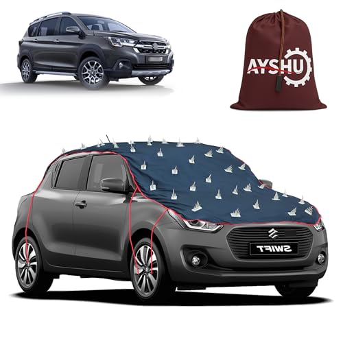 Image of AYSHU Water-Resistant Spike Car Cover for Maruti Suzuki Nexa XL6 - Protects from Dogs, Monkeys, Dust, Sunlight & UV - Full Roof Universal Fit