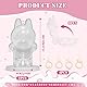 Carreuty Protective Transparente PVC-Tasche 17cm Kleidung, 2 Stück Schlüsselanhänger 4 Bären-Silikon-Schlüsselbänder Schutzhülle transparenter Schutzbox modern und langlebig (sitzend) (Stangding)