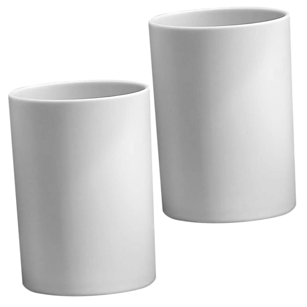 STOBAZA 2pcs Bathroom Tumbler Cups Toothbrush Holder Rinse Cups Pp Material Portable Travel Friendly