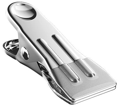 ステンレス洗濯バサミ 小型 5.5p 10個セット グレー 滑り止め付き クリップ ピンチ 錆びにくい 強力 防風タイプ 事務用品 多用途 (5.5p(グレー10個入り)) 5.5p(グレー10個入り) -