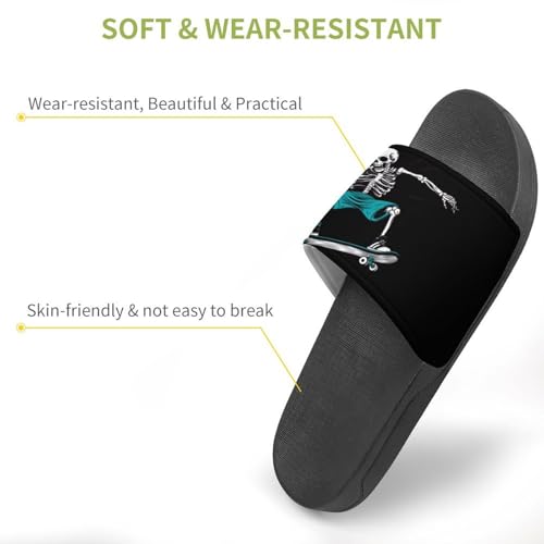 Skateboard Skeleton Skate Slippers for Men Wormen Shower Bathroom Slipper Indoor Beach Non Slip Sandal3