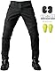 Fashionapple Motorradhose für Herren, Motorradjeans aus atmungsaktivem von hoher Qualität Straight Fit mit abnehmbaren Schutzpads für Racing Fahrrad (Schwarz, L)