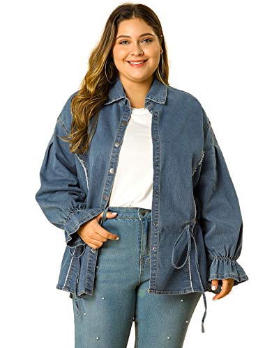 Women’s Plus Size Jean Jackets Casual Drawstring Denim Jacket www.denim.fit 4 Women’s Plus Size Jean Jackets Casual Drawstring Denim Jacket www.denim.fit 4
