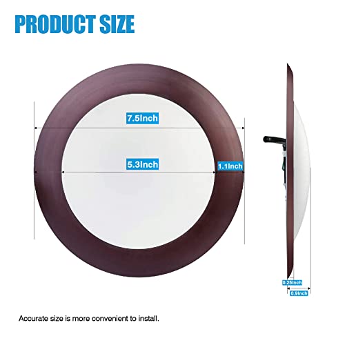 Ecoeler 6 Inch 16.5W Dimmable Led Disk Light, 10 Pack Aluminum Baffle Bronze Trim- Round Flush Mount Recessed Retrofit, 3000K Warm White, 1000Lm, Wet Rated,Energy Star & Etl-Listed Approved #TOP5