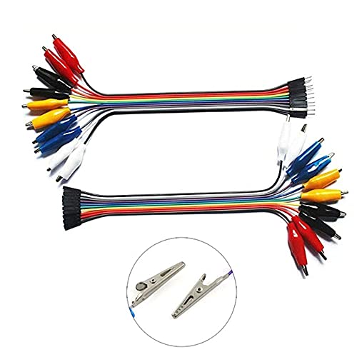 Image of 20PCS 8 Inch Jumper Wire Male to Alligator Clip, 20cm Jumper Wire Female to Crocodile Clip for Test Lead Arduino Raspberry pi