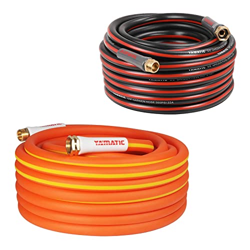 Yamatic 5/8 In Ultra Durable Garden Water Hose 50 Ft And Ultra Flexible Garden Water Hose 50 Ft #TOP22