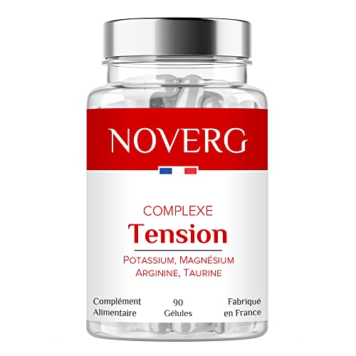 Complexe Tension | Santé Cardiovasculaire & Confort Artériel | Potassium, Magnésium Arginine, Taurine | Vegan | 90 Gélules | Fabriqué en France