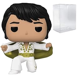 POP Rocks: Elvis Elvis Figurine en vinyle Elvis Pharaon Suit Funko (avec étui de protection compatible), multicolore, 9,5 cm - Les Beatles, Paul McCartney, John Lennon, RIngo Starr, George Harrison