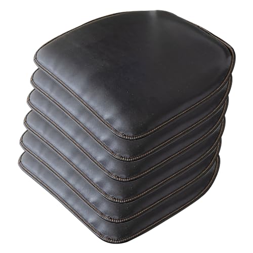 FDISDIFH Galette De Chaise Simili Cuir, Coussins De Chaise De Salle à Manger AntidéRapant 40x43cm, Coussin De SièGe De Chaise à De Cuisine...