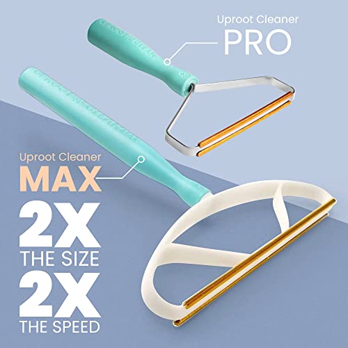 Uproot Cleaner Max Pet Hair Remover For Large Areas - Multi Fabric Dog Hair Remover And Carpet Lint Scraper - Cat Hair Remover & Fur Remover For Carpets & Rugs - X2 Bigger Than Uproot Cleaner Pro! #TOP1