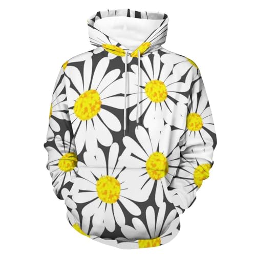 Sweats à capuche manche longue UMENG hoodie imprimé fleur taille S pour adulte