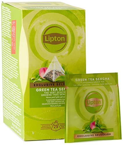 Lipton Green Tea Sencha, Té Verde, 1 caja con 25 pirámides, 45 gr