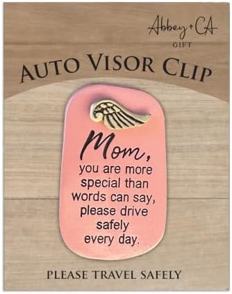 Drive Safely Visor Clip, Religious Driver for Her Gifts By Abbey + CA Gift (Mom - Copper) image 3