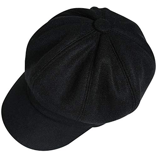 Panpacsight Women's Newsboy Hats Fall Wool Cabbie Beret Tweed Girls Paperboy Cap #TOP4