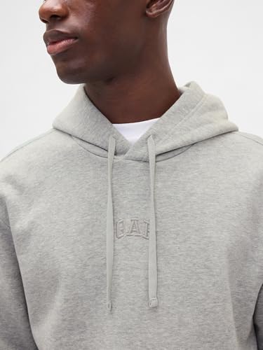Image of Gap Men Printed Cotton Blend Relaxed Fit Full Sleeve Hoodie