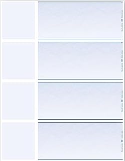 Laser 4-Up Wallet, Blank Check Stock - 2000 Checks / 500 Sheets Blue