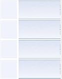 Laser 4-Up Wallet, Blank Check Stock - 2000 Checks / 500 Sheets Blue