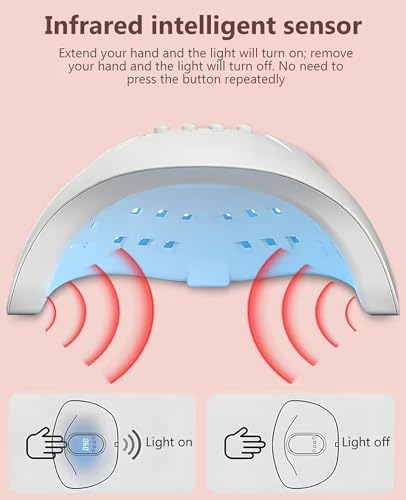 IndoTeam LED UV Nail Lamps for Gel Nail Polish – UV Nail Lamp with 4 Timers, LCD Display and Auto Sensor – UV Light LED Lamp Nail Dryer UV Lamp – Sun UV Lamps for Gel Nails - Image 6