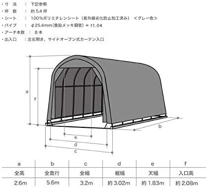 即納 最大半額 パイプ車庫 大型box用 ベース式車庫 幅3 2ｍ 奥行5 6ｍ 高さ2 6ｍ Sb色 1台用パイプ車庫送料無料 Diy 在庫限り 完売次第終了ぽっきりsale Tiendabudada Com