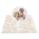 Famokids Play Mat for Baby, Tummy Time Baby Play Mat - Large - 6' x 8' Kids Foam Mats for Playroom, Baby Crawling Mat, Expandable, Soft Floor Foam Mats - Amber (Beige)