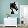 WIOFAGEU Black And White Equestrian Decor Elegant Woman Art Canvas Poster Bedroom Decor Landscape Office Room Decor Gift 16x24inch(40x60cm) #3