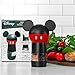 Uncanny Brands Disney Mickey Mouse Salt and Pepper Grinder – Dual Chamber Electric Mill with Adjustable Coarseness and LED Light – Battery Powered