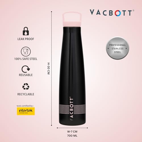 Image of Clay Craft Vacbott Sleeko Lines Double Walled|18 Hours Hot and 24 Hours Bottle Vacuum Insulated Flask Bottle|650ml, 2 Piece, BPA-Free|Leak Proof|BIS Certified|1Year Limited Warranty