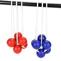 ELNLE 6 Paar Leitergolf Bälle Gummi Leitergolf Golfbälle Leiter-Golfball für Wurfspiele, Ladder Golf Bälle Ersatzbälle für Toss Spiel, Golf Trainingsbälle, Wurfspiel Kinder Erwachsene (Blaue Rote)