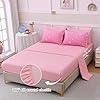 Drucon Pink Glitter Comforter Set Queen Size for Teen Girls, Ombre Galaxy Bedding Set 7 Pieces Bed in A Bag (1 Comforter, 1 Flat Sheet, 1 Fitted Sheet, 2 Pillow Shams, 2 Pillowcases) #5