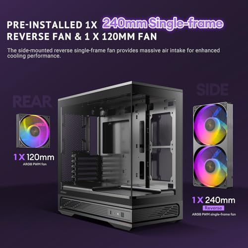 Image of Antec C2M ARGB, Micro ATX PC Case, 3 PWM ARGB Fans Included, Black