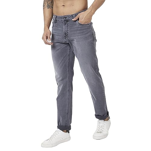 Image of Spykar Men's Ricardo Straight Fit Mid Rise Casual Jeans