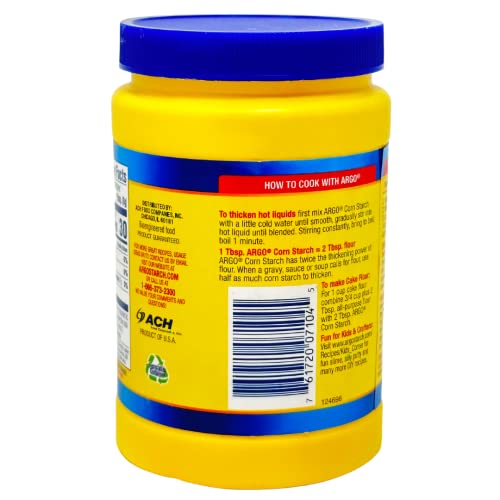Wyked Yummy Sauce And Gravy Thickening Corn Starch Bundle With Two (2) 16 Oz (454G) Stay-Fresh Containers Of Argo Gluten Free Cornstarch And One (1) Wyked Yummy 4-In-1 Plastic Multi-Use Measuring Spoon #TOP5
