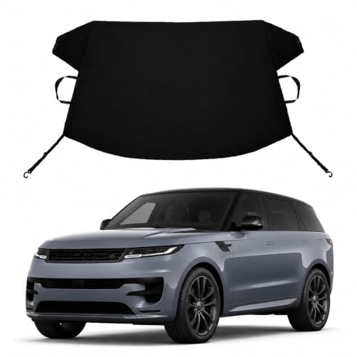 Image of Range Rover Sport Custom Windshield Cover for Ice and Snow L-and R-Over Range Rover Sport Heavy Duty 600D Oxford Fabric Windshield Protector Fit Waterproof Frost Snow Cover Winter Car Accessories