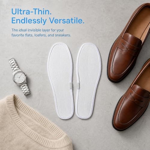 Image of 5 Pairs Shoe Inserts for Women, Handmade Soft Insoles, Washable Sweat-Absorbing Pads, All-Cotton Shoe Insoles Cuttable Footbeds for Sneakers, Flats, Crocs, Comfort for Everyday Use (men 7 / women 8.5)