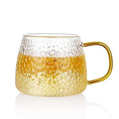 GDFFKS Tasse en Verre à Motif de Marteau créatif, verrerie en Cristal de 14,2 oz avec poignée, Tasses de Petit-déjeuner Transparentes, pour Eau Potable, bière, jus de Fruits Cover
