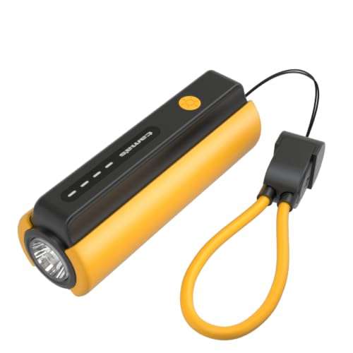 多摩電子工業 [カラーが選べる]LEDライト付きモバイルバッテリー 5000mAh (イエロー)