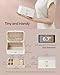 SONGMICS Jewelry Organizer Box, Travel Jewelry Case, 2-Layer Travel Case for Earrings, Necklaces, Bracelets - Portable Jewelry Storage with Large Capacity, Gift Idea, Cloud White UJBC166W01