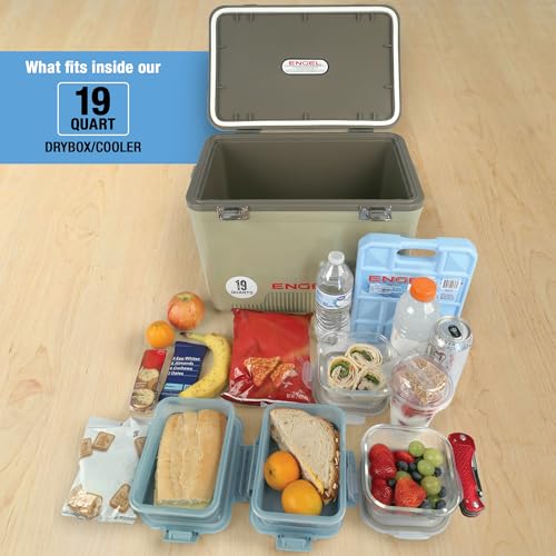 Image of Engel 19qt Leak-Proof, Air Tight, Drybox Cooler and Small Hard Shell Lunchbox for Men and Women