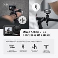 DJI Osmo Action 5 Pro Rennradsport Combo, Action-Cam4K, Videos mit Stabilisierung, 4 Std. verlängerte Akkulaufzeit, magnetischer Schnellverschluss, Fahrradkamera mit Fahrradsattelhalterung und mehr – Ansicht 2