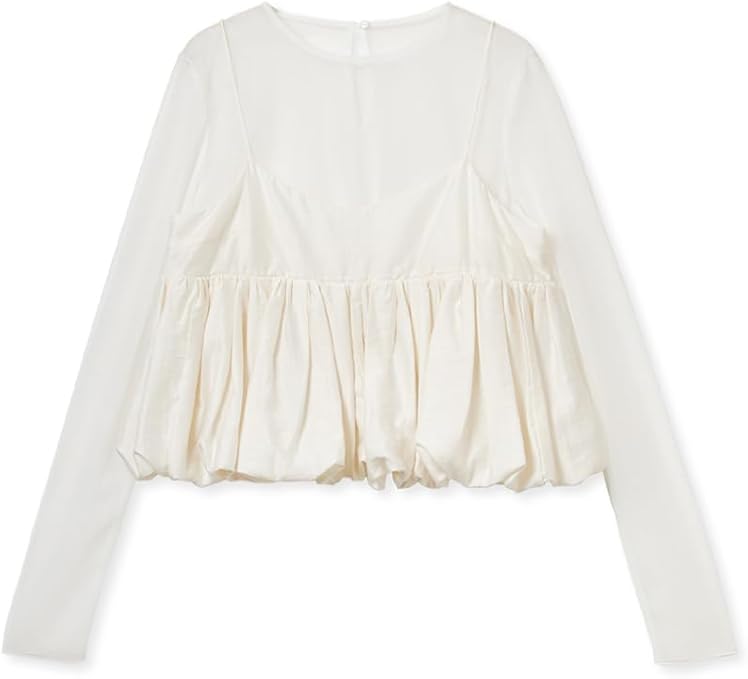 Amazon | [スナイデル] ペプラムキャミ×チュールトップス SWFB244147