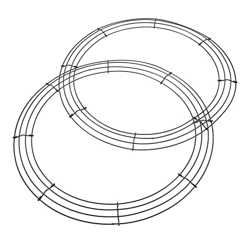 Accesorios de decoración de corona de Navidad, manualidades de alambre con tamaño de 16 pulgadas y 2 piezas, construcción de alambre resistente, ideal para decoración de Navidad, accesorios de