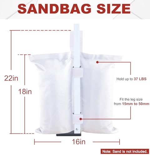 Abccanopy sacs de sable pour tente lestage noir haute densité - 3