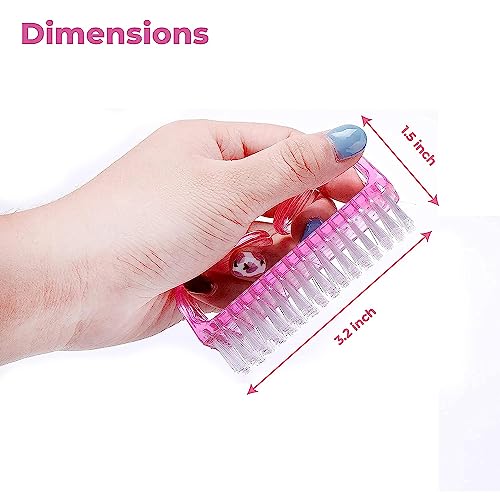 ZAUKY Nail Brushes Soft Remove Dust Nail Art Plastic Cleaning Brush Nail Arts Tools Finger Toe Nail Cleaning Brush Manicure Pedicure Scrubbing Cleaner for Dead Skin for Men and... - Image 2