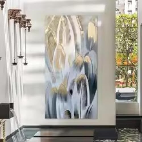 Décoration d'intérieur moderne salon avec affiche abstraite plumes 60x120