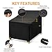 WLEAFJ Outdoor Chair Covers Waterproof, Black Lawn Patio Furniture Covers, Heavy Duty Wicker Garden Sofa Chair Cover, 2 Pack - 30